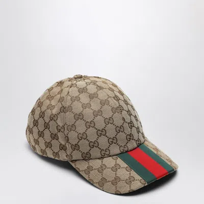 Gucci Hat In Gg Supreme And Mesh Men In Cream