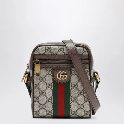 Gucci `ophidia Gg` Shoulder Bag In Brown