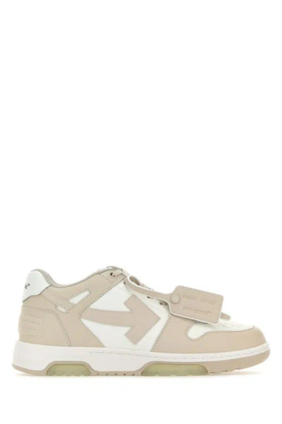 Off-white Off White Man Two-tone Leather Out Of Office Sneakers In Multicolor