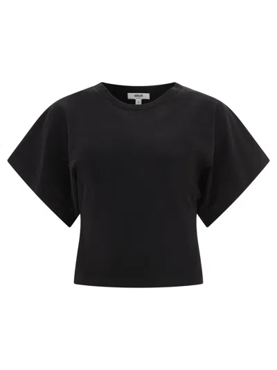 Agolde Britt Dolman-sleeve Cotton T-shirt In Black