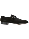 CROCKETT & JONES CROCKETT & JONES FORMAL MONK SHOES - BLACK,MALVERNSUEDEBLACK12320425