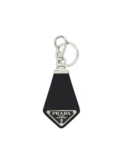 Prada Key Rings In Black