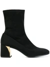 FABI SOCK ANKLE BOOTS,FD5004BLK12322426