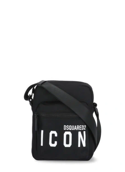 Dsquared2 Be Icon Shoulder Bag In Black