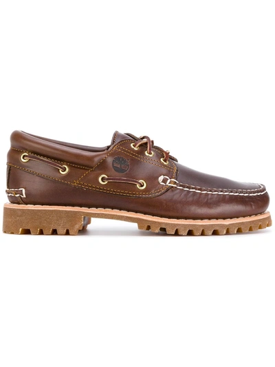 Timberland Chunky Sole Boat Shoes In 2141 Brown
