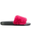 GIVENCHY fur-lined slider sandals,BE0820980612352878