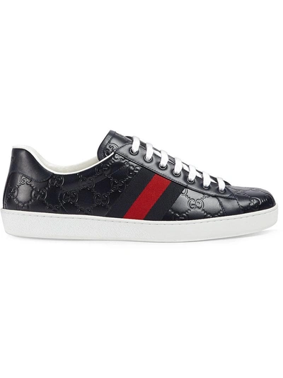 Gucci 'ace' Sneakers In Blue