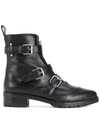Tabitha Simmons Women's Alex Leather Triple Strap Pointed Toe Booties