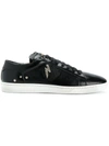 Saint Laurent Beaded Lightning Heart Patch Sneakers