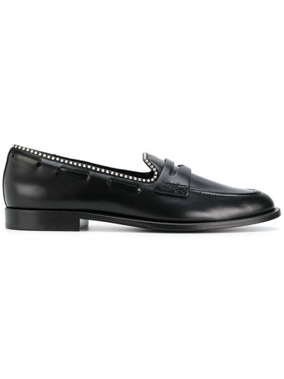 Giuseppe Zanotti Black Studs Leather Loafer