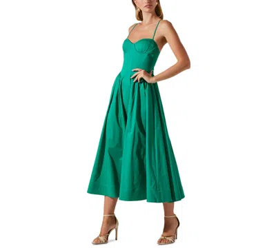 Astr Women's Bellamy Sleeveless Fit & Flare Midi Dress In Green