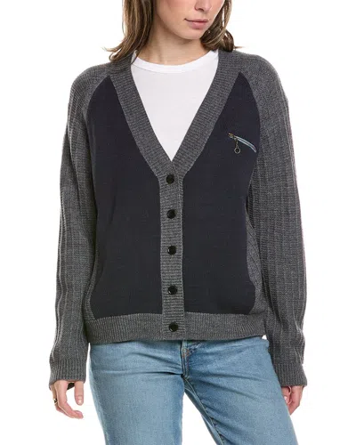 The Great The Fellow Wool-blend Cardigan In Grey