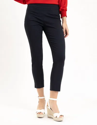 Renuar Pull On Ankle Pants In Midnight In Blue
