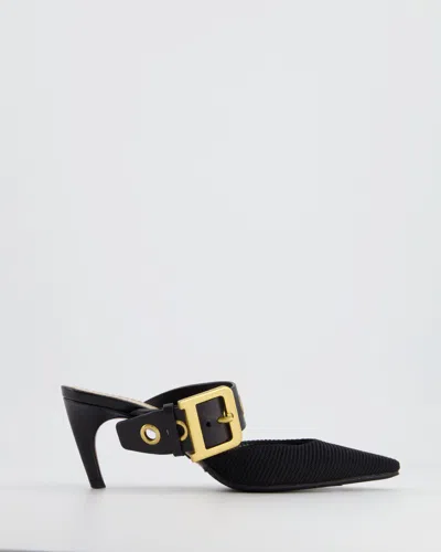 Dior D  Buckle Technical Fabric Mules In Black