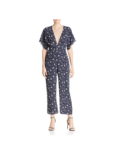 Likely Adelaide Womens Floral V-neck Jumpsuit In Blue