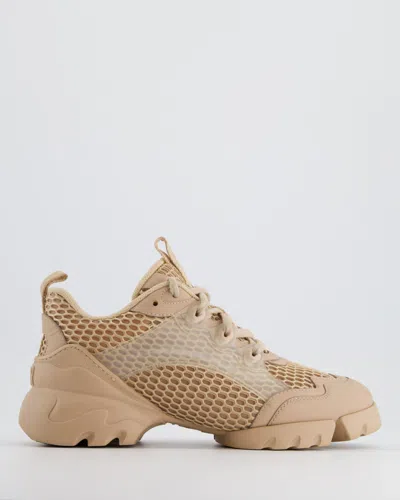 Dior Nude Mesh D-connect Trainer In Gold