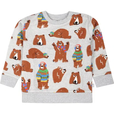 Stella Mccartney Babies' Bear-print Sustainable-cotton Sweatshirt In Grey