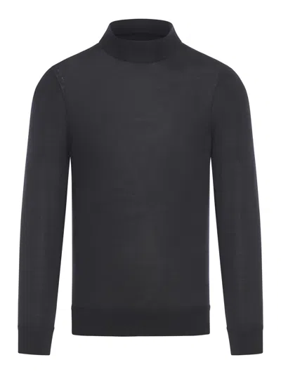 Tom Ford Fine Gauge Wool Roll Neck Sweater In Black