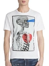VIKTOR & ROLF Skull Profile Heart T-shirt,0400093991825