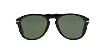 Persol Oval Frame Sunglasses In Black