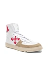 OFF-WHITE 70S HIGH TOP SNEAKERS IN RED, WHITE.,OMIA043F173500200120