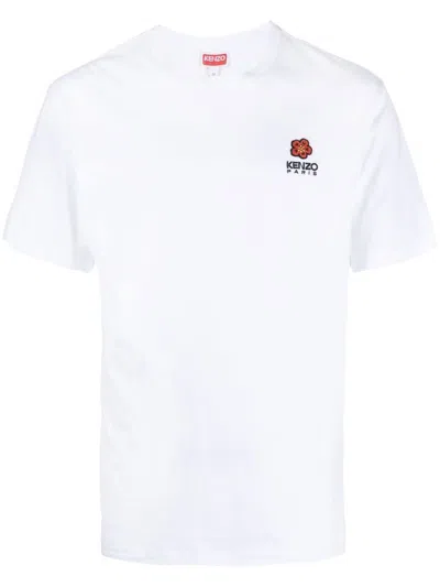 Kenzo T-shirt With Flower Logo In White