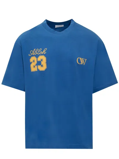 Off-white Ow 23 Skate T-shirt In Blue Gold