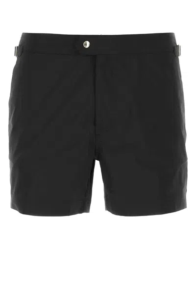 Tom Ford Black Polyester Swimming Shorts