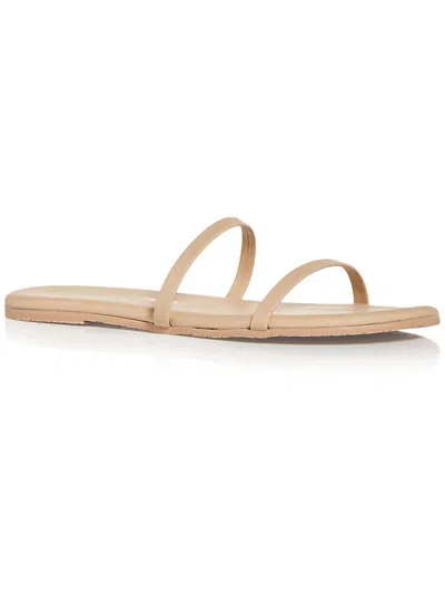 Tkees Md-gem Womens Faux Leather Slide Sandals In Beige