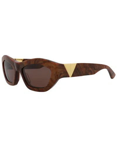 Bottega Veneta Sunglasses In 005 Brown Brown Brown