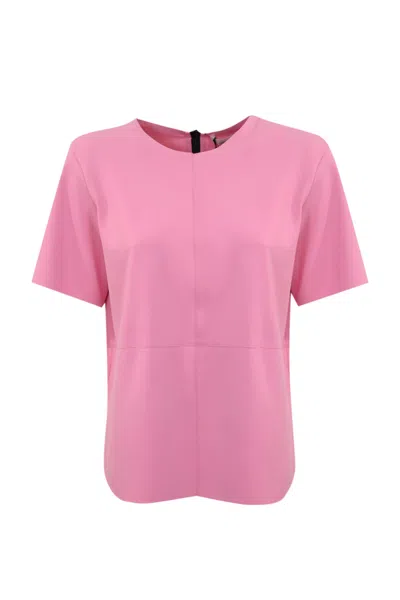 Liviana Conti Blouse In Technical Fabric In Rosa Ruby