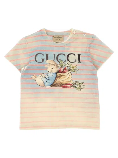 Gucci Kids' Peter Rabbit X Cotton T-shirt In Blue