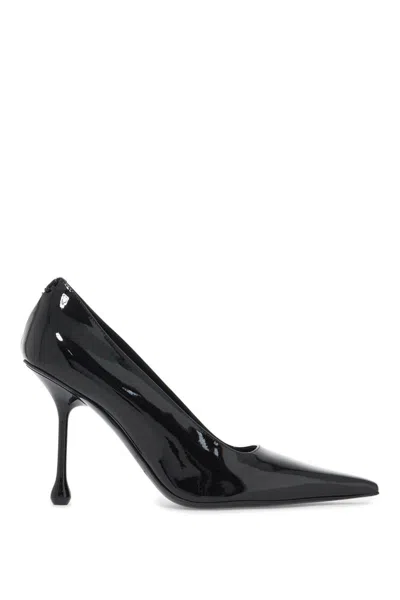 Jimmy Choo Ixia 95 Patent Leather Dé In Black