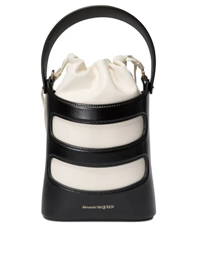 Alexander Mcqueen The Rise Mini Bucket Bag In Black