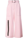 PROENZA SCHOULER PROENZA SCHOULER BELTED WIDE LEG CULOTTES - PINK,R174612AW0610012350894