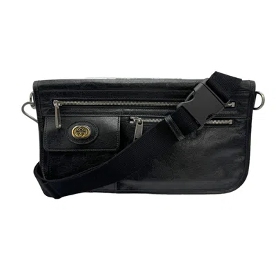 Gucci -- Black Leather Shopper Bag ()
