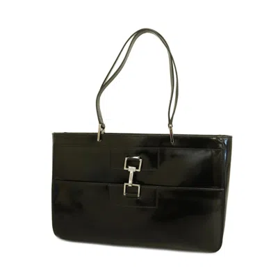 Gucci -- Black Patent Leather Tote Bag ()