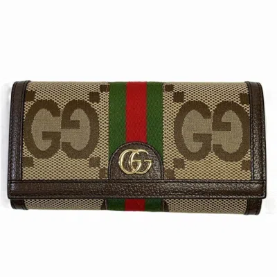 Gucci Brown Canvas Wallet  ()