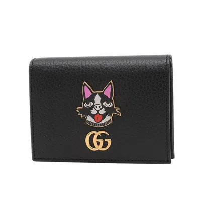Gucci Gg Marmont Black Leather Wallet  ()