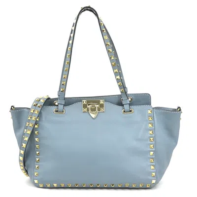 Valentino Garavani Rockstud Blue Leather Shoulder Bag ()