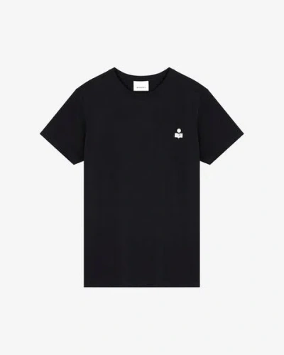 Isabel Marant T-shirt Zafferh Aus Baumwolle Mit Logo In Black And Ecru