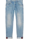 GUCCI TAPERED DENIM PANT WITH WEB,430368XR60612331515
