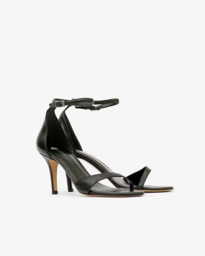 Isabel Marant Ailisa 80mm Leather Sandals In Black