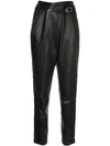 MICHEL KLEIN LEATHER TROUSERS,MK170695590912352901