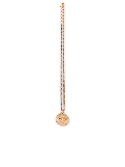 Versace Gold Brass Medusa Biggie Necklace