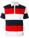 THOM BROWNE BICOLOR RUGBY STRIPE POLO,MJP033A0221212277308