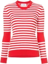 COURRÈGES striped knitted top,417ML03M006R12229193