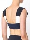 Gloria Coelho Striped Bikini Top In Black