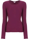 Shop James Perse Classic Fitted Top - Pink In Pink & Purple