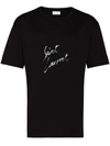 Saint Laurent Oversized Signature T-shirt In Black